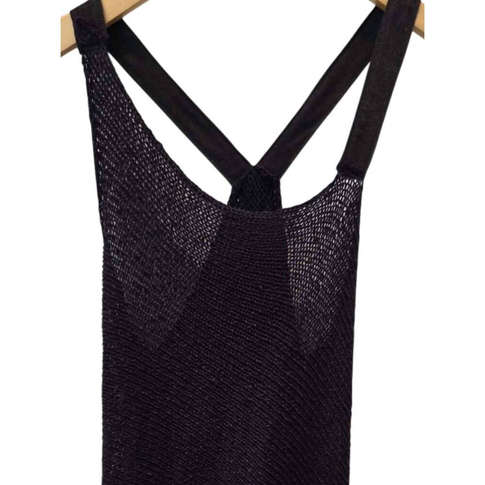 NEW SANTIAGO KNITS women's v strap drape top in black - Picture 2 of 2